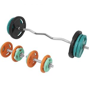 Gorilla Sports Set nakládacích tyčí + závaží, 70 kg obraz