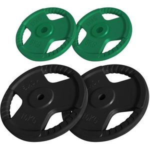 Gorilla Sports Sada zátěžových desek, 2 x 5 kg + 2 x 10 kg obraz