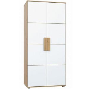 Skříň Arkina 91cm Bílý/Dub Artisan obraz