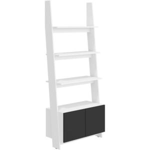 Regál Rack 80cm 1D Bílá/Černá obraz