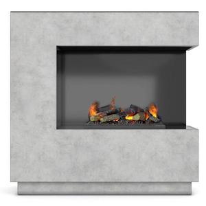 Elektrický krb Zen pravý 400/600 beton obraz