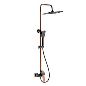 Sprchový systém Royal Black Rose Gold obraz
