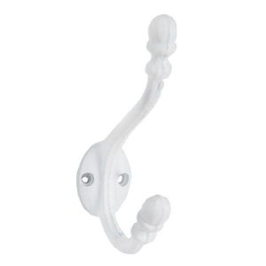 Kovový bílý háček - 3*8*12 cm 6Y1525W obraz