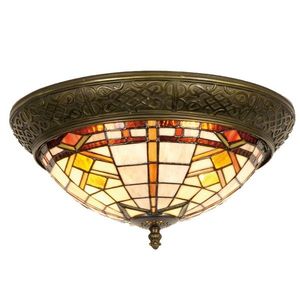 Stropní světlo Tiffany - Ø 38*19 cm 2x E14 / Max 40W 5LL-5349 obraz