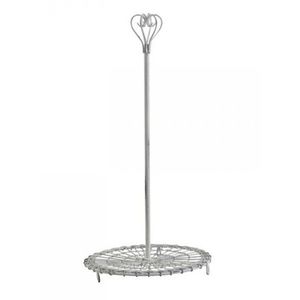 Bílý kovový stojan na kuchyňské utěrky s ozdobou Fill - Ø 16*33 cm 61435-01 obraz