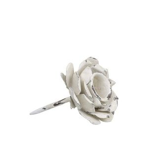 Krémový antik zapichovací svícen ve tvaru květu na úzkou svíčku na věnec - Ø 6*10cm 71097919 obraz