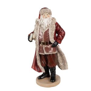 Vánoční dekorace socha Santa v červeném kabátku a knihami - 18*14*33 cm 6PR3951 obraz