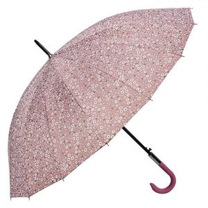 Růžový kytičkovaný deštník pro dospělé - Ø 102*90 cm JZUM0075P obraz