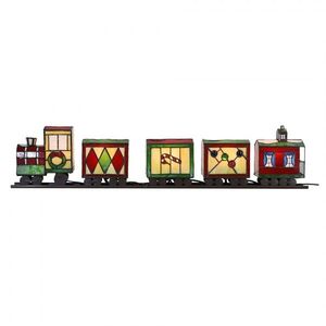 Stolní barevná Tiffany lampa Train - 100*9*20 cm E14/max 5*7W 5LL-9350 obraz