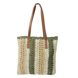Béžovo-zelená plážová taška kabelka Beach Bag - 36*2*40 cm JZBG0303 obraz