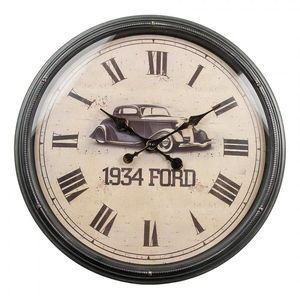 Granitovo-béžové antik nástěnné hodiny Ford - Ø 51*5 cm / 1xAA 6KL0830 obraz