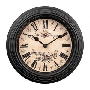 Granitovo-béžové rustikální nástěnné hodiny - Ø 23*4 cm 6KL0827 obraz
