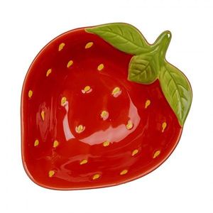Červená miska ve tvaru jahůdky Strawberries M - 20*16*5 cm / 275 ml 6CEBO0085M obraz
