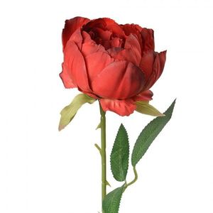 Dekorace červená umělá květina růže - 8*8*62 cm 6PL0366R obraz