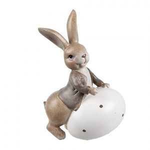 Velikonoční dekorace králík s vajíčkem - 11*7*17 cm 6PR5264 obraz