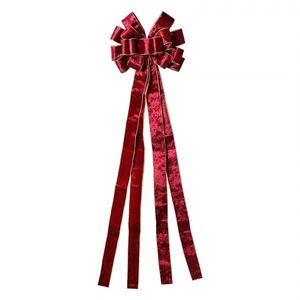 Vínová dekorační mašle Bow - 33*135 cm 65975BU obraz