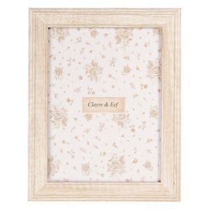 Béžový dřevěný fotorámeček S - 14*2*19 cm / 10*15 cm 2F1228S obraz