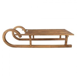 Hnědá antik dřevěná dekorace sáně Sledge Vintage - 100*37*27 cm 5H0726 obraz