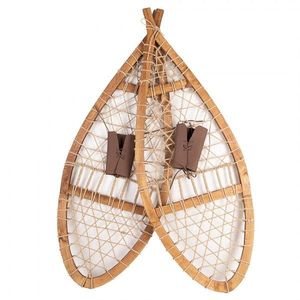 Hnědá antik dekorace sněžnice Snowshoes Vintage - 106*39*8 cm 50805 obraz
