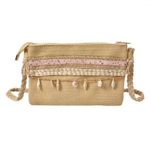 Hnědá zdobená kabelka do ruky nebo přes rameno - 30*3*18 cm JZBG0321 obraz