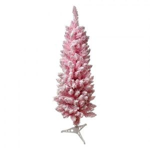 Růžový zasněžený umělý vánoční stromek Christmas Tree - 45*45*120 cm 50824 obraz