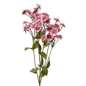 Dekorace růžová umělá květina hvozdík - 8*8*63 cm 6PL0384P obraz