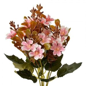 Dekorace světle růžová umělá květina - 10*10*33 cm 6PL0380P obraz