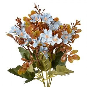 Dekorace světle modrá umělá květina - 10*10*33 cm 6PL0380BL obraz
