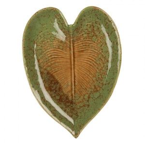 Dekorační keramický talířek ve tvaru listu Retro Uniq - 15*11*2 cm 6CE2154 obraz