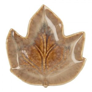 Dekorační keramický talířek ve tvaru listu Retro Uniq - 14*13*2 cm 6CE2150 obraz