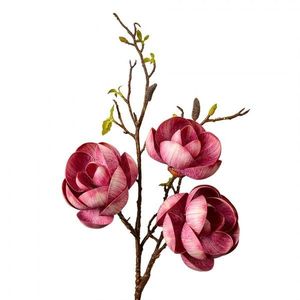 Dekorace umělá větvička Magnólie s růžovými květy - 20*20*106 cm 5PL0169PA obraz