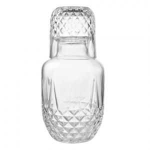 Skleněná karafa se skleničkou - Ø 9*19 cm / 150 ml / 550 ml 6GL4720 obraz