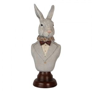 Dekorace busta králík v šedém obleku Rabbi bust - 15*13*39 cm 6PR5361 obraz