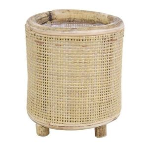 Kulatý bambusový květináč na nožičkách Bamboo - Ø21*24 cm 303142 obraz