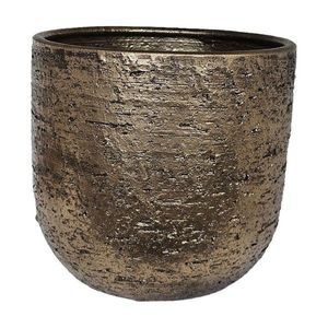 Zlatý antik keramický obal na květináč Nice Gold - Ø 22*20 cm 98617 obraz