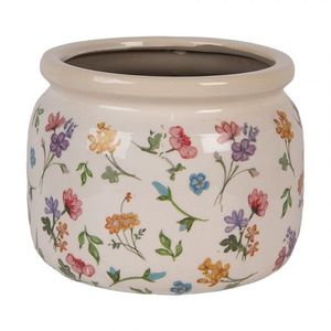 Keramický květináč s květinami Colourful Flowers L - Ø 20*15 cm 6CECFL0001L obraz
