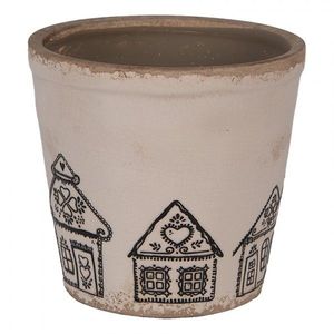 Květináč s perníkovými chaloupkami Gingerbread Bliss M - Ø 15*14 cm 6CE2123M obraz