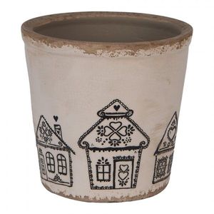 Květináč s perníkovými chaloupkami Gingerbread Bliss L - Ø 17*16 cm 6CE2123L obraz