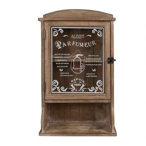 Hnědá antik dřevěná nástěnná skříňka Parfumeur - 32*15*54 cm 50812 obraz