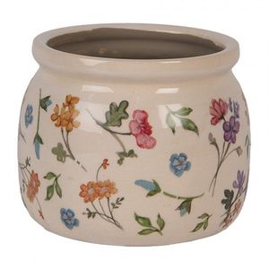 Keramický květináč s květinami Colourful Flowers S - Ø 12*10 cm 6CECFL0001S obraz