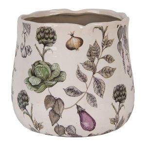 Keramický obal na květináč zelenina The Kitchen Garden L - Ø 21*19 cm 6CETKG0001L obraz