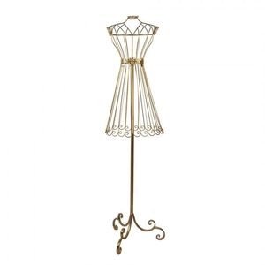 Zlatá kovová figurína se zdobnými šaty Mannequin - 42*36*142 cm 5Y1271 obraz