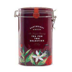 Cartwright & Butler Dárková sada sušenek a čajů Tea For Two, kovová dóza, 240 g 4883 obraz