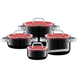 WMF Sada nádobí Fusiontec Functional, černá, 4 ks 517405290 obraz