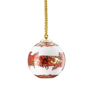 Rosenthal Porcelánová vánoční koule Versace Medusa Garland, Ø 7, 5 cm, červená 14283-409958-27940 obraz