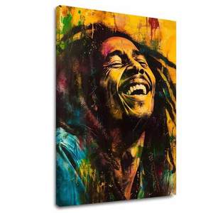 Obraz Bob Marley - Jamajská hvězda | 100% originální akrylový malovaný 60x90 cm obraz