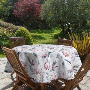 ArtFir Zahradní kulatý ubrus GARDEN 32E | bílá/modrá 150 cm obraz