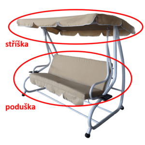 ArtRoja Stříška + polštářky k houpačce DE LUXE | béžová obraz