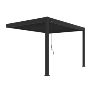 ArtRoja Bioklimatická hliníková pergola INTRO PLUS do zdi | antracit 4 x 3 m obraz