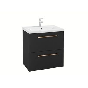 ArtDef Skříňka pod umyvadlo FERATA D60 2S/45 | černá 60 cm obraz
